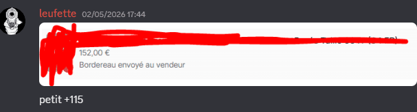 leufette : +115 € sur un article