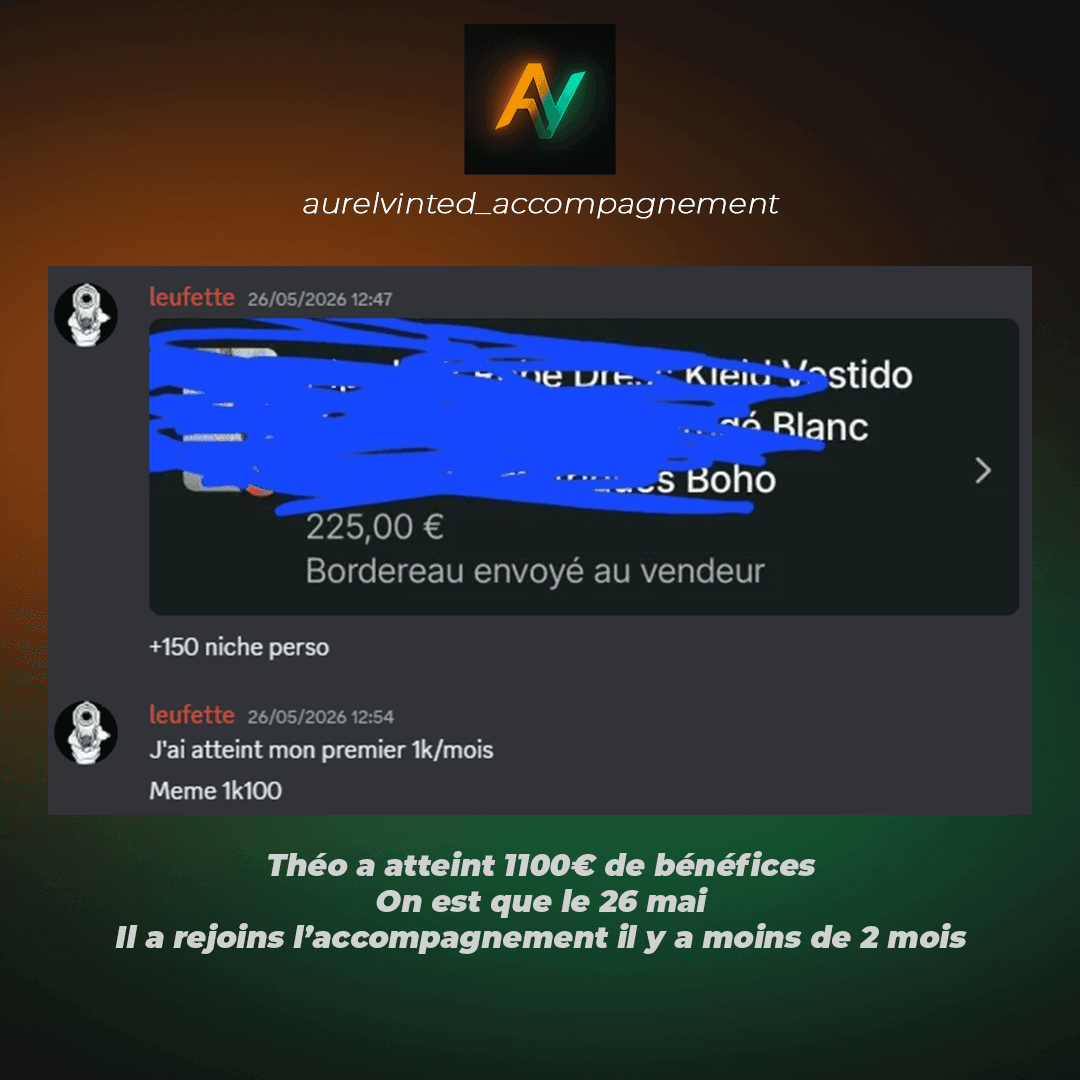 Théo a atteint 1 200 € de bénéfices dès son 2ᵉ mois